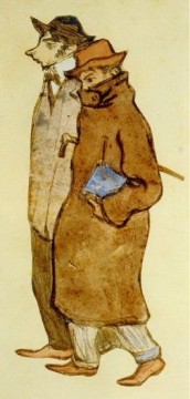パブロ・ピカソ Painting - ピカソと画家カサジェマス 1899年 パブロ・ピカソ